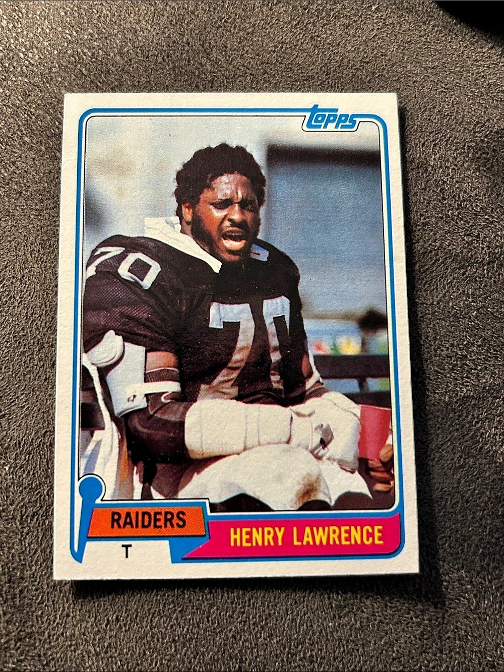 Henry Lawrence RC 1981 Topps #382 Oakland Raiders